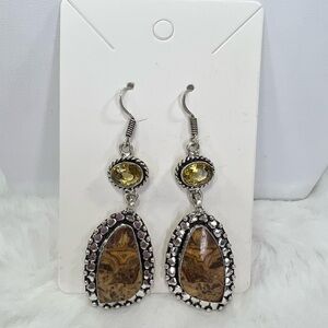 Crazy Lace Citrine 925 Gemstone Earring